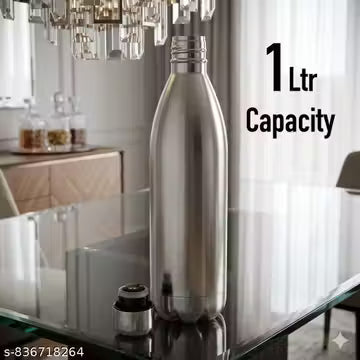 Silver Stainless Steel Water Bottle